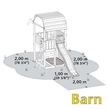 Игровой городок Jungle Barn+Climb Module Xtra 