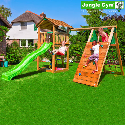 Игровой городок  Jungle Cottage + Climb Module Xtra Jungle Gym 