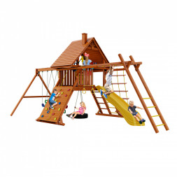 Детский игровой комплекс SUNRISESTAR NS5 с деревянной крышей