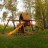 Детская игровая площадка Зарница и рукоход с деревянной крышей 