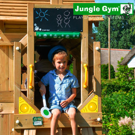 Игровая площадка Jungle Cottage + Train Module Jungle Gum 