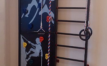 Спортивная стенка Arnold KARUSSELL венге красный фото