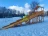 Заливная зимняя горка Snow Fox IgraGrad, скат 10 метров с домиком 