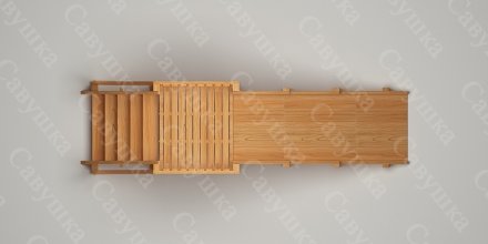 Зимняя деревянная игровая горка Савушка Зима-2 