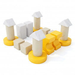 Мягкие кубики для детей Королевство ROMANA ДМФ-МК-20.90.01 Pastel