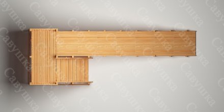 Зимняя деревянная игровая горка Савушка Зима-6 