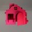 Детский игровой домик из МДФ розовый 