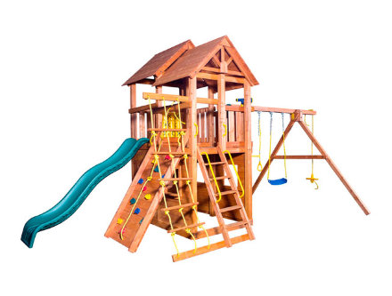 Деревянная игровая площадка SkyFort PlayGarden с закрытым домиком 