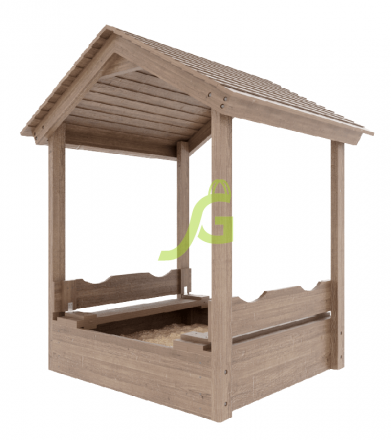 Деревянная песочница для детей с крышей IgraGrad 