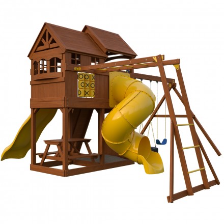 Детская игровая площадка New Sunrise Нью Санрайз с горкой трубой и рукоходом 