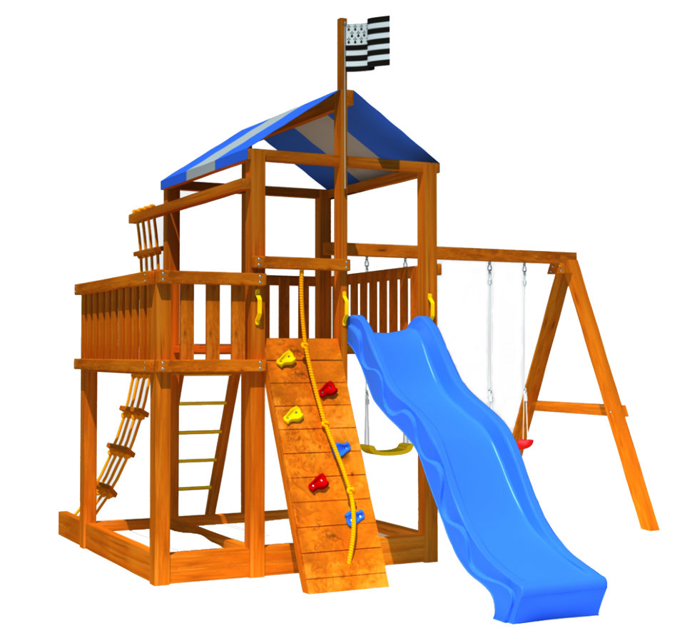 Детский городок Бретань - Детская игровая площадка Бретань Самсон лидер  продаж - лучшая деревянная игровая площадка для дачи купить с бесплатной  доставкой