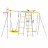 Лесная Поляна 3 PRO NEW (Комплект 2) ROMANA Cпортивный комплекс для дачи серый/желтый 