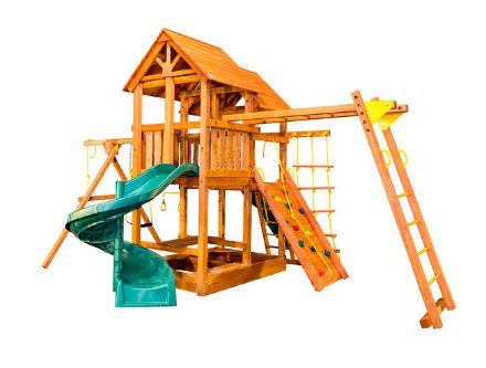 Детская игровая площадка SkyFort II Spiral PlayGarden c рукоходом и спиральной горкой 