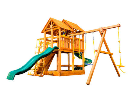 Детская игровая площадка SkyFort II Spiral PlayGarden c рукоходом и спиральной горкой 