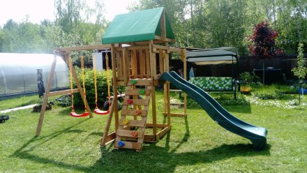 Деревянная игровая площадка для дачи Babygarden с рукоходом 